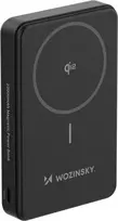 „Wozinsky“ išorinis akumuliatorius „Wozinsky WLWP-10KA0Y3S“ 22,5 W PD Qi2 10000 mAh, su laikikliu, 1x USB-A, 1x USB-C – juodas