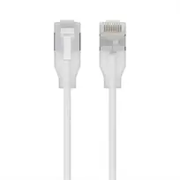 Ubiquiti UACC-Cable-Patch-EL-C6A-0.15M-W-24 tinklo kabelis, pusiau permatomas, baltas, 0,15 m, Cat6a