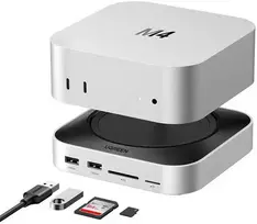 USB koncentratorius „Ugreen“ UGREEN „11-in-1“ doko stotis CM841 USB-C / 3xUSB-A 3.2, 2xUSB-C 3.2, 2xUSB-A 3.0, NVMe, SD/TF (pilka) [UGR5711]