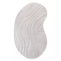 Kilimas Mila, vilnonis, tuftuotas, organiškos formos, 120 × 180 / 160 × 230 / 190 × 290 cm, kreminės spalvos
