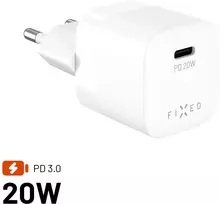 Įkroviklis „Fixed Mini“ su 1 USB-C jungtimi, 3 A (FIXC20M2-C-WH)