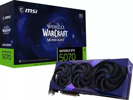 MSI GeForce RTX 5070 „World of Warcraft Midnight Void Edition“ OC 12GB GDDR7 DLSS4 vaizdo plokštė (G507012WMVEC)