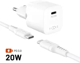 Įkroviklis „Fixed Mini“ su 1 USB-C jungtimi, 1,67 A (FIXC20M2-CC-WH)