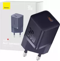 „Baseus“ įkroviklis „Baseus GaN5“ 30 W USB-C EU tinklinis įkroviklis – violetinis