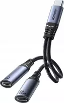 „Joyroom“ USB adapteris SY-C03 USB-C – USB-C x2, juodos spalvos  (6956116764821)