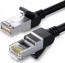 Ugreen UGREEN tinklo kabelis su metalinėmis kištukais, Ethernet RJ45, Cat.6, UTP, 0,5 m (juodas)