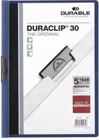 „Durable“ segtuvas su spaustuku, A4 / 30 lapų, tamsiai mėlynas
