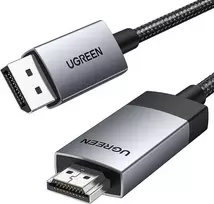 Ugreen „DisplayPort“ – HDMI kabelis, 2 m, pilkos spalvos (15774)
