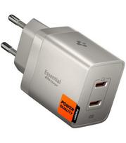 Pilkas (Natural Titanium) 47W 2xUSB-C pakrovėjas "Spigen EE472EE-GAN Essential 2-Port"
