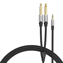 Vention 3.5mm to 2x 6.35mm male audio cable, BARHK, 8m