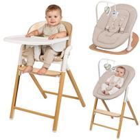 Gultukas ir maitinimo kėdutė 4in1 su BabySet – nuo gimimo iki 110 kg Lionelo Celia Set