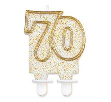 Žvakės figūrėlė tortui "70", 7 cm PF-SCZK70
