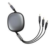 USB-C kabelis, 100W, 3-in-1, 1.2 m, įtraukiamas