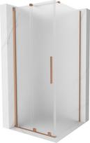 Mexen Velar stumiama dušo kabina 90 x 90 cm, matinė, poliruota vario spalva - 871-090-090-31-65