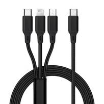 3-in-1 Cable Type C to Lightning / Type C / Micro USB 2.4A C171 1.2 m black