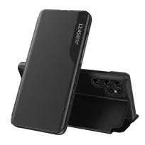 Hurtel OEM Eco-Leather Viewbook-style phone case with stand for Samsung Galaxy S25 Ultra (S938), black