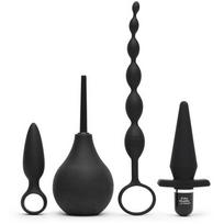 Lovehoney Fifty Shades of Grey Take it Slow Butt Plug Set Black Silicone 4 pc(s)