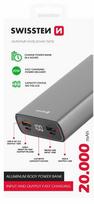 Swissten Powerbank 22013916 20000mAh pilka