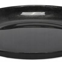 Juodas stiklinis desertinis lėkštė, Ø 21 cm