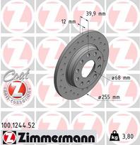 ZIMMERMANN Stabdžių diskas SPORT BRAKE DISC Z 100.1244.52