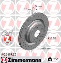 ZIMMERMANN Stabdžių diskas SPORT BRAKE DISC Z 400.3687.52