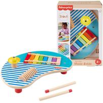 Medinis muzikinis stalas Fisher-Price HXT91, 3 dalių mušamųjų žaislas, uniwersalny