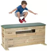 CLASSIC WORLD EDU medinė gimnastikos dėžė, 3 lygių sertifikatas