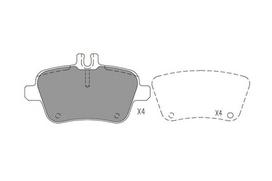 KAVO PARTS Stabdžių kaladėlių komplektas Brake pad set KBP-6619