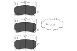 KAVO PARTS Stabdžių kaladėlių komplektas Brake pad set KBP-9083