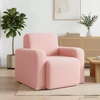 Fotelis Krėslas Rožinė Bouclé