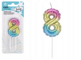 Ravi Jelly torto žvakutė skaičius 8, pastelinių spalvų