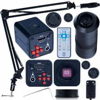 Mikroskopo kamera Rosfix Norma Black PRO KMNBP-HDMI – FullHD HDMI išvestis, 16 MP nuotraukos, Komplektas su reguliuojamu stovu ir 100x objektyvu