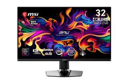 MSI MPG 322URDE X24 - OLED-Monitor - Gaming - 81.3 cm (32) (31.5 sichtbar) - 3840 x 2160 UHD @ 240 Hz - 1000 cd/m² - 1500000:1 - DisplayHDR 500 True Black - 0.03 ms - 2xHDMI, DisplayPort, USB-C (MPG322URDEQD-OLEDX24)