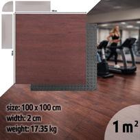 Tvirtas grindų kilimėlis inSPORTline Luxteko Waffle 100 x 100 x 2 cm - Medienos