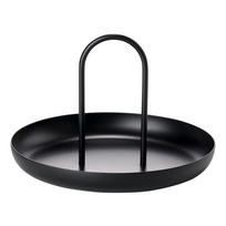Juodos spalvos metalinis serviravimo padėklas Zone Singles, ø 20 cm