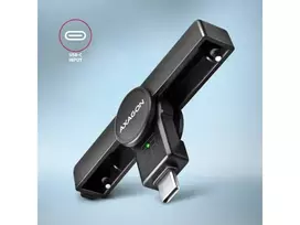 AXAGON CRE-SMPC Compact desktop USB contact Smart | ID card reader with long USB-A cable