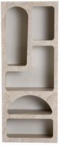 Knygų lentyna Nordure Venus, marmuro sp./smėlio ruda sp./travertine sp., 150 cm x 60 cm x 32 cm
