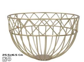 Vaisių ir daržovių krepšelis Kitchen&GO, metalas, 25.5 cm x 25.5 cm x 25.5 cm, aukso sp.