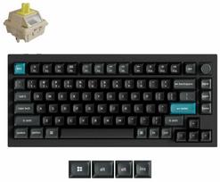 Belaidė kompiuterio klaviatūra Keychron Q1 Ultra 8K Q1U-M4 Keychron Silk POM Banana, EN, juoda sp.