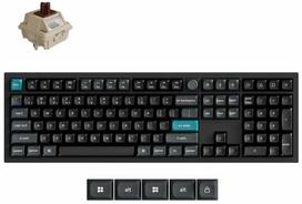 Belaidė kompiuterio klaviatūra Keychron Q6 Ultra 8K Q6U-M3 Keychron Silk POM Brown, EN, juoda sp.