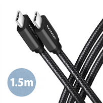 AXAGON | Data and charging USB 3.2 Gen 1 cable, 1.5 m | BUCM3-CM15AB | USB Type C - USB Type C