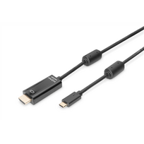 Digitus USB Type-C adapter cable, Type-C to HDMI A M/M, 2.0m, 4K/60Hz, 18GB, bl, gold | Digitus | USB Type-C adapter cable | AK-300330-020-S | USB-C t