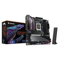 Gigabyte B860M AORUS ELITE WIFI6E | Processor family Intel | Processor socket LGA1851 | DDR5 | Supported hard disk drive interfaces SATA, M.2 | Number