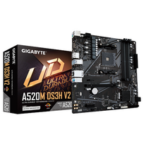 Gigabyte | A520M DS3H V2 | Processor family AMD | Processor socket AM4 | DDR4 DIMM | Memory slots 2 | Supported hard disk drive interfaces SATA, M.2 |
