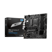 MSI | PRO B760M-P DDR4 | Processor family Intel | Processor socket LGA1700 | DDR4 DIMM | Memory slots 4 | Supported hard disk drive interfaces SATA, M