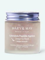 MARY&MAY Naktinė atkurianti ir raminanti veido kaukė CALENDULA PEPTIDE AGELESS SLEEPING MASK, 110 g