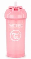 Gertuvė kūdikiui su šiaudeliu, rožinė, 360 ml, Twistshake