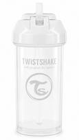Gertuvė kūdikiui su šiaudeliu, balta, 360 ml, Twistshake