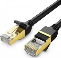 UGREEN NW107 Ethernet RJ45 apvalus tinklo kabelis, Cat.7, STP, 5 m (juodas)