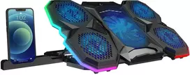 "Rampage X-RANGER" 9-17" nešiojamojo kompiuterio aušinimo stovas Reguliuojamas RGB